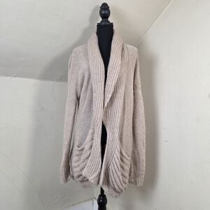 Holistia Alpaca Blend Tan Duster Cardigan with Pockets Women’s Size M
